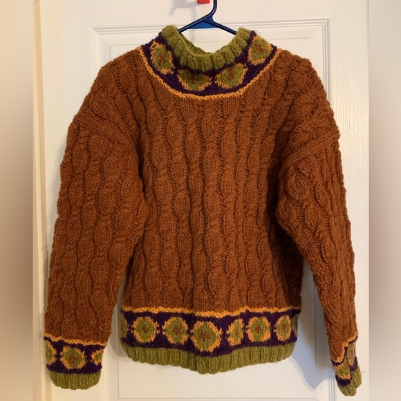 Yeti Sweaters - Yeti hand knitted Nepal made wool cable sweater